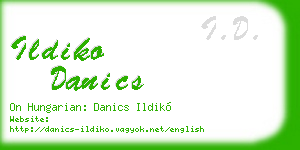 ildiko danics business card