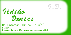 ildiko danics business card